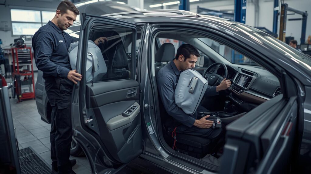 “Toyota Grand Highlander airbag replacement at dealership
