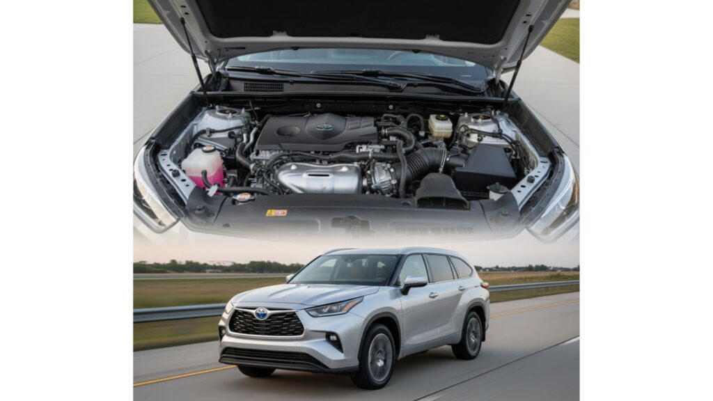2023 Toyota Highlander XLE 2.4L turbo engine and highway driving performance