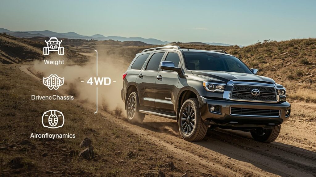 Toyota Sequoia V8 gas mileage low due to heavy body-on-frame design