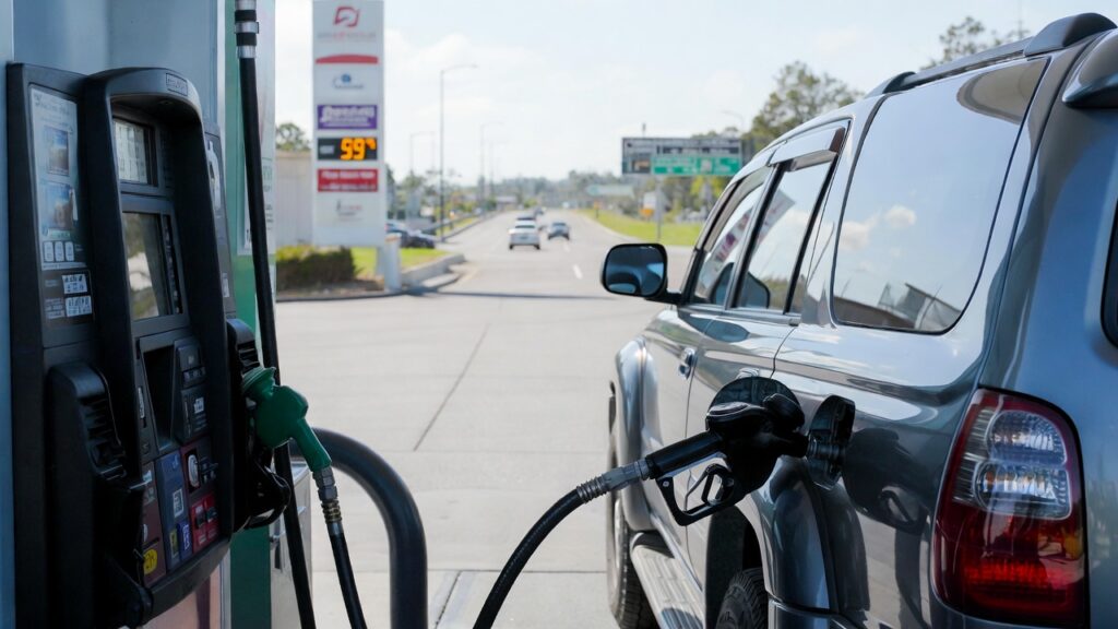 2000 Toyota 4Runner refueling at pump to show fuel economy