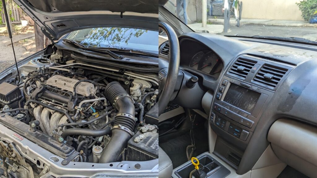 2011 Toyota Camry XLE engine and dashboard detail of common problems