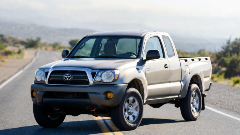 03 Toyota Tacoma parked outdoors showing rugged, practical design and reliability