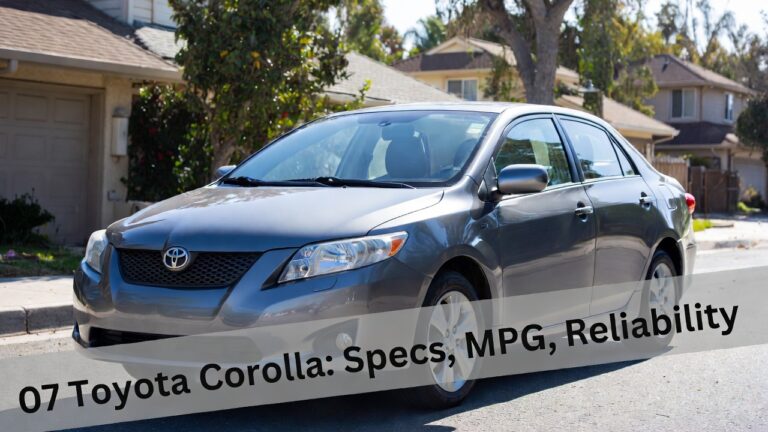 2007 Toyota Corolla parked outdoors, showing a reliable and affordable used car option.