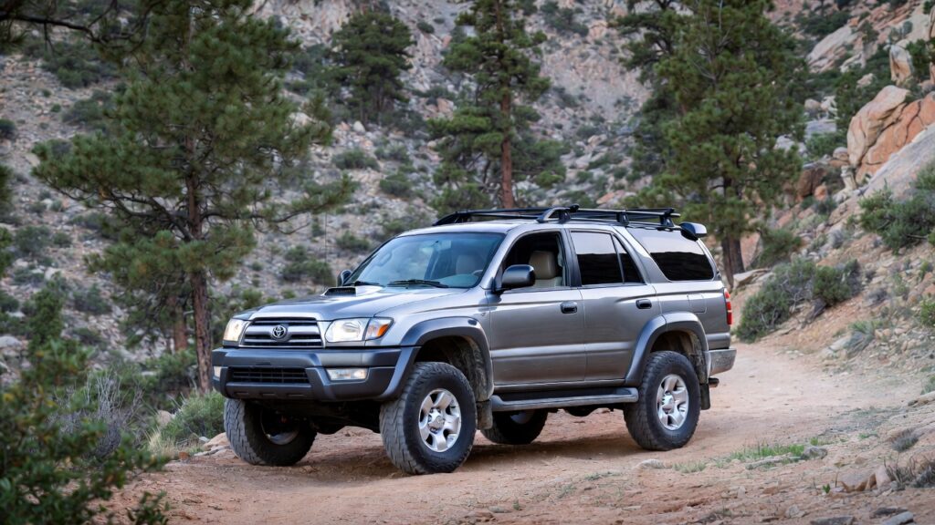 2000 Toyota 4Runner third generation SUV parked on an off-road trail