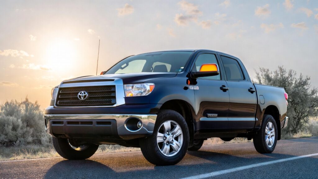2007 Toyota Tundra rugged exterior on rural road, second generation full‑size pickup.