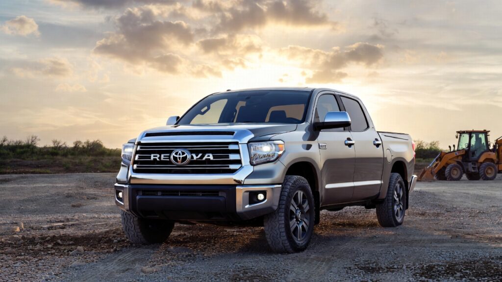 2014 Toyota Tundra full-size pickup overview showing front design and truck stance