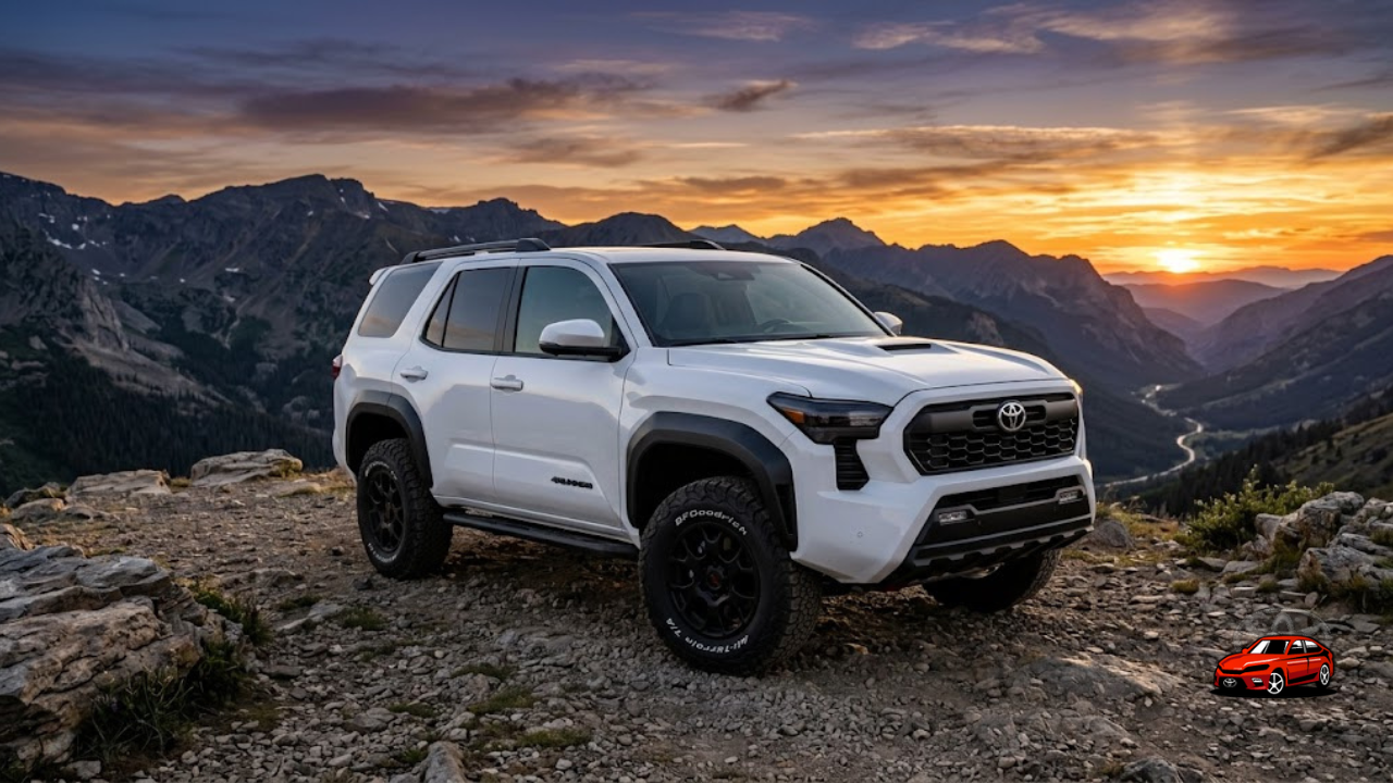 2026 Toyota 4Runner TRD Off-Road parked on mountain overlook at sunset showcasing rugged design and off-road capability